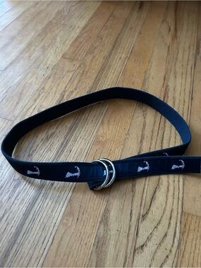 Cape Cod Motif Ribbon D-Ring Belt
